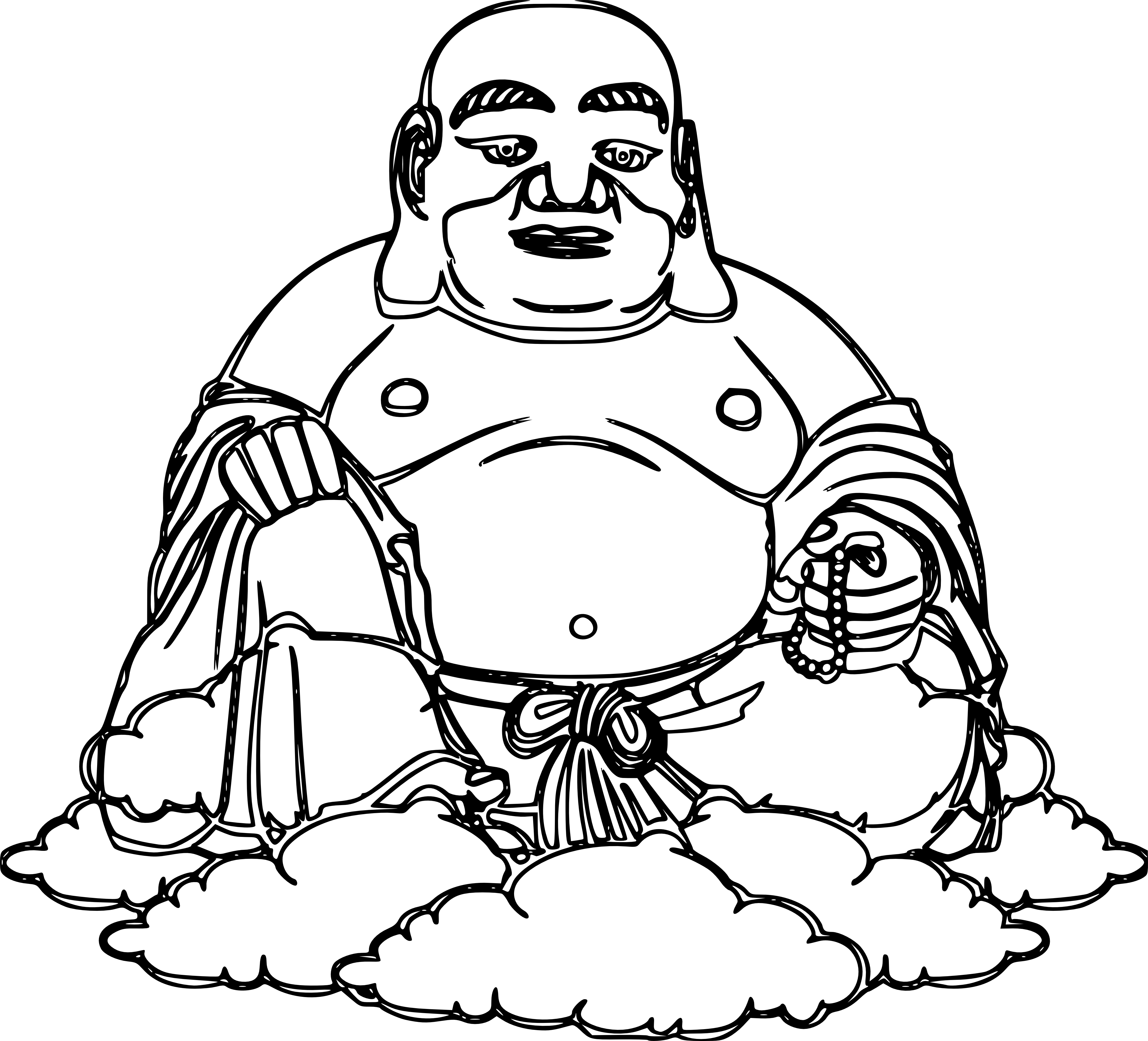 Plansa de colorat cu Buddha 1 1